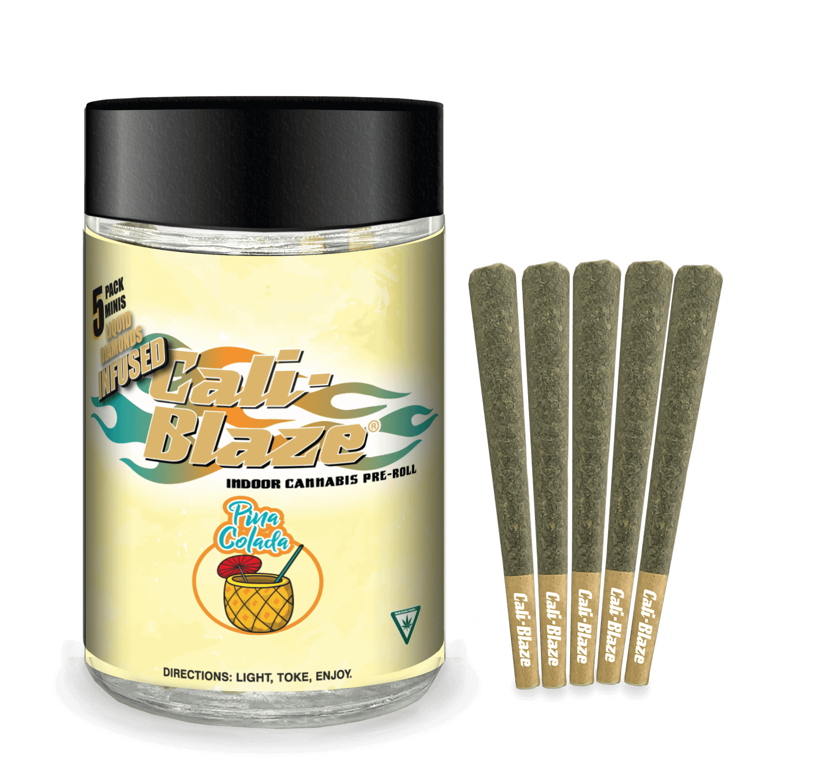 Pina Colada 0.7G 5pk Infused PreRolls at thejointonmarket