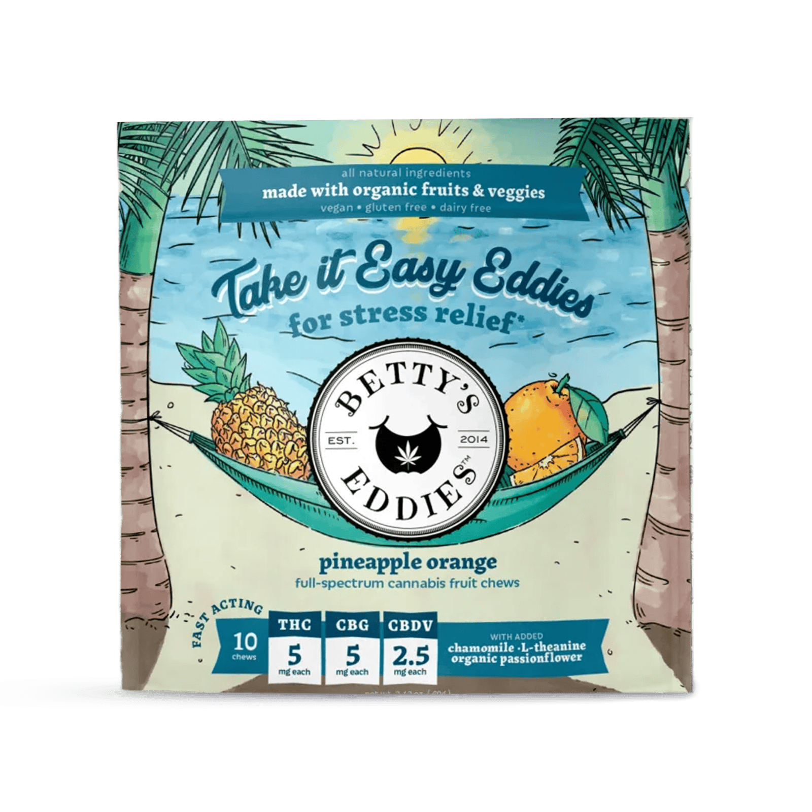 Pineapple Orange Take It Easy 50MG 10PK Chews at thejointonmarket